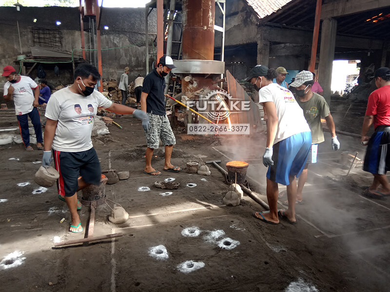 Proses Pengecoran Logam  di  Pabrik Futake Klaten Futakedrain