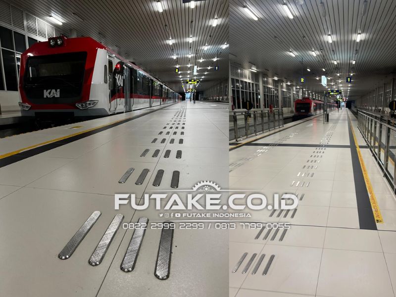 Pemasangan Guiding Block Jalur Difabel Stainless