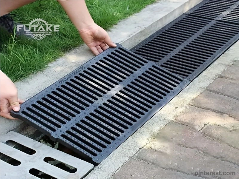 Grill saluran drainase untuk infrastruktur jalan dan area publik