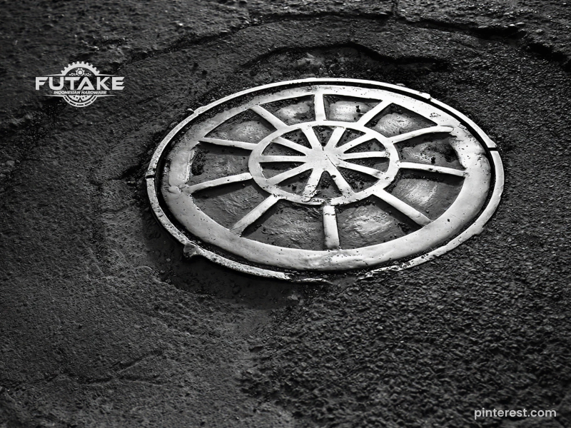 manhole cover bulat material cast iron untuk saluran drainase