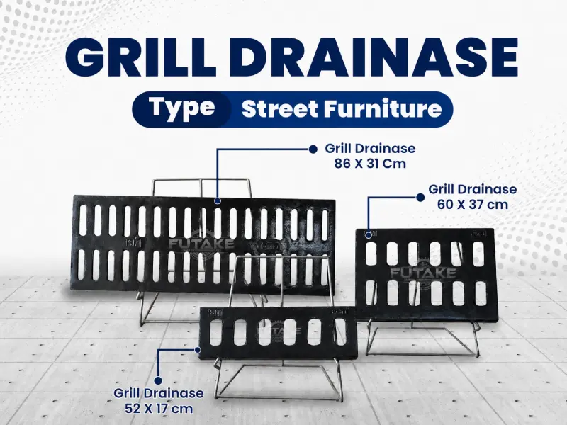 Grill cover berkualitas untuk proyek drainase area pedestrian dan kendaraan
